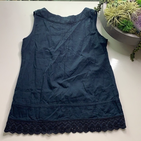 Chaudry KC embroidered bohemian sleeveless tunic top medium - Picture 5 of 8